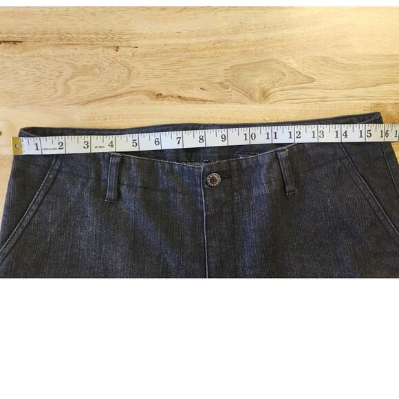 Vintage Y2K Dana Buchman Flare Black Stretch Beaded Embellished Pants Size 8 - Picture 12 of 13